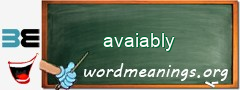 WordMeaning blackboard for avaiably